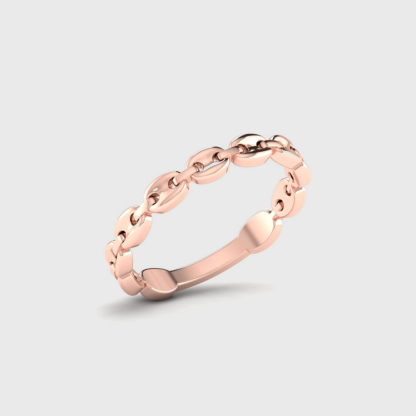 Puffed Mariner Anchor Rings With Engraved Letters