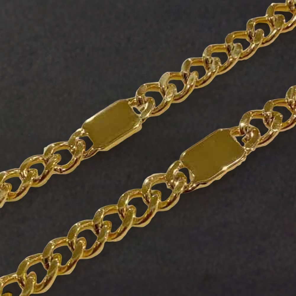 Custom Cuban Chain Initial Bracelet