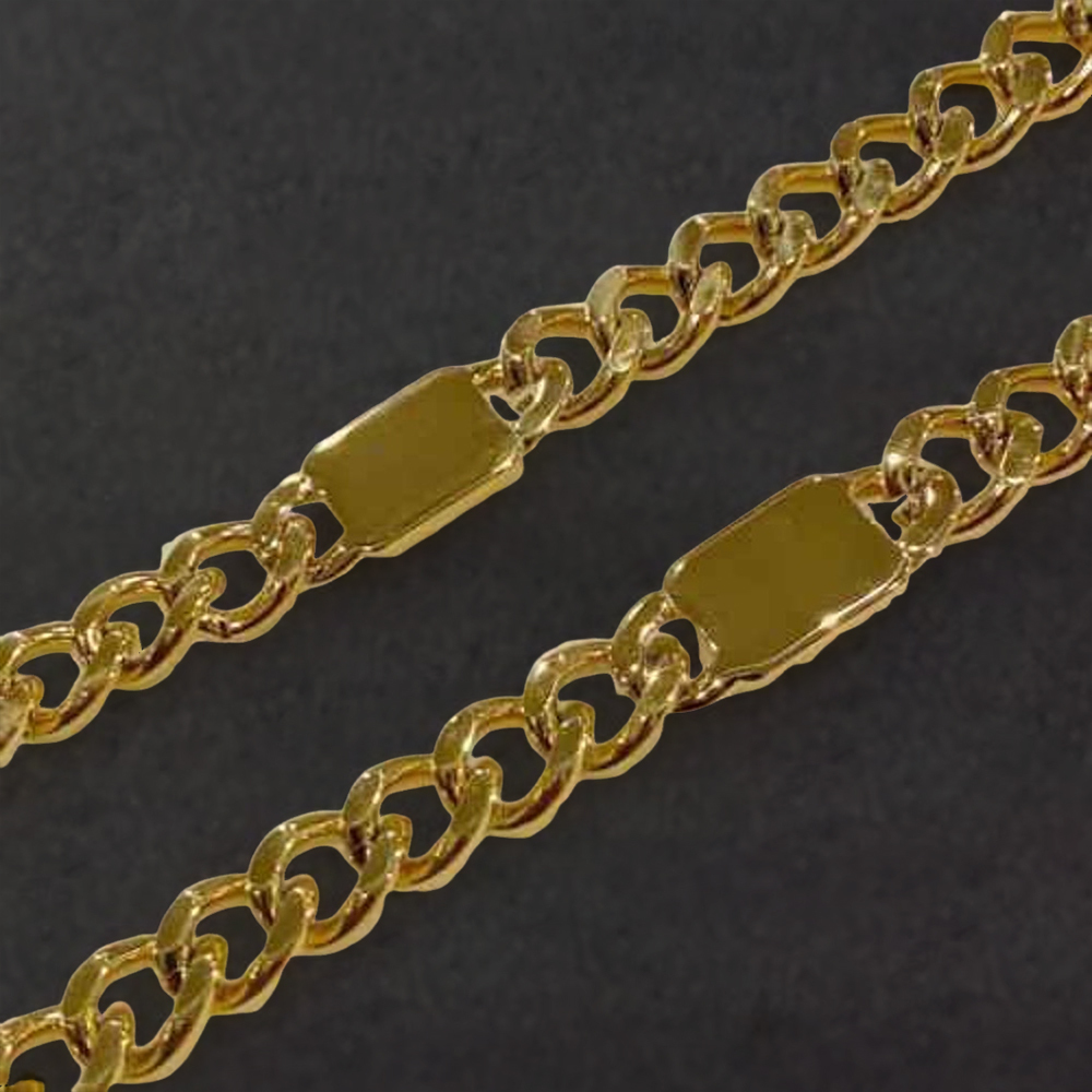 Custom Cuban Chain Initial Bracelet