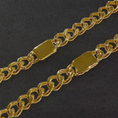 Custom Cuban Chain Initial Bracelet