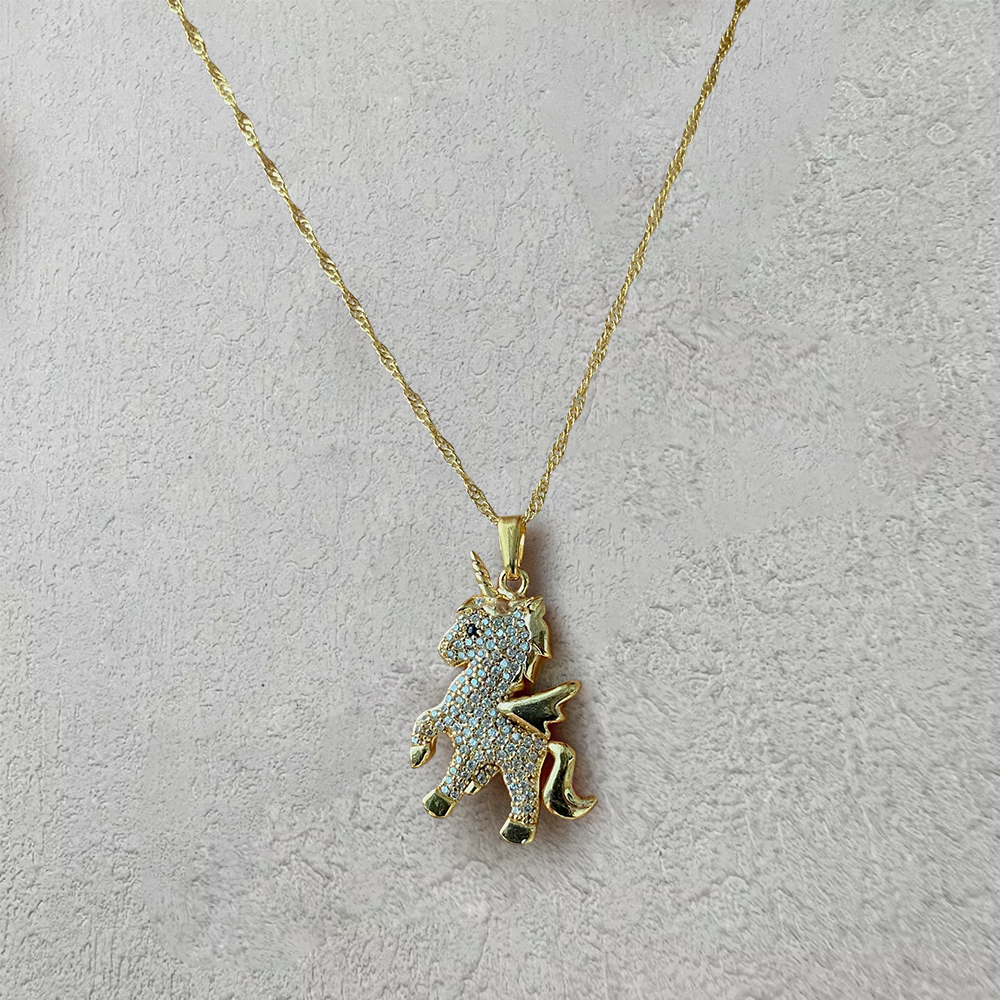 Unicorn Necklace Gold Plated Necklace