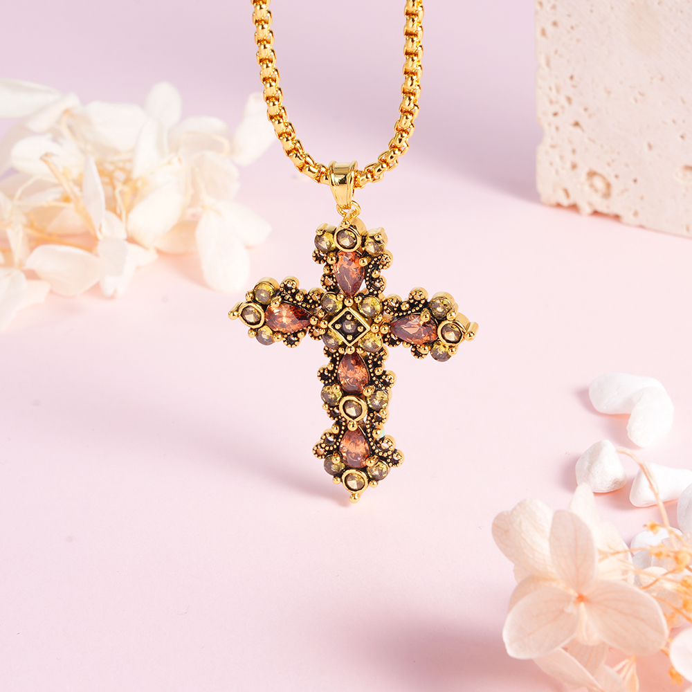 Gold Plated Cross Pendant Necklace