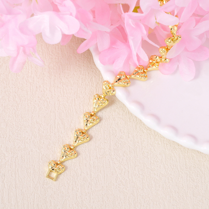 Nugget Bracelet Gold Plated Heart Shaped Nugget Bracelet