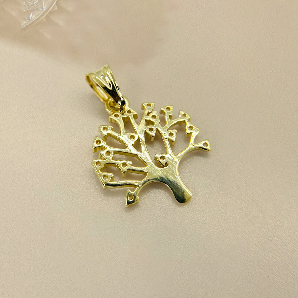 Tree Of Life Pendant Necklace With Crystal Charm