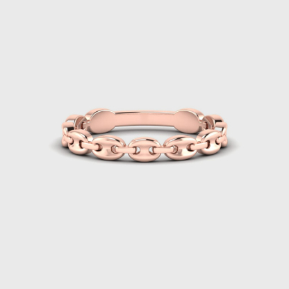 Puffed Mariner Anchor Rings With Engraved Letters