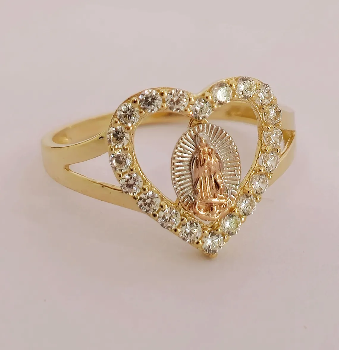 Heart Shaped Zirconia Guadalupe My Lady Ring