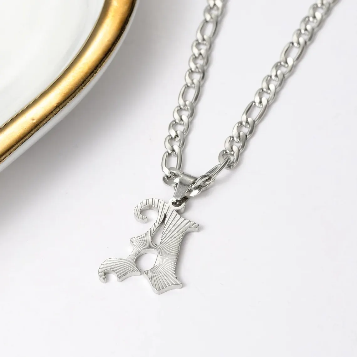 [Copy]Personalized Gold Plated Heart Birthstone Nameplate Necklace