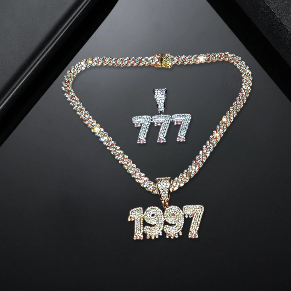 Birth Year Necklace Custom Number Necklace
