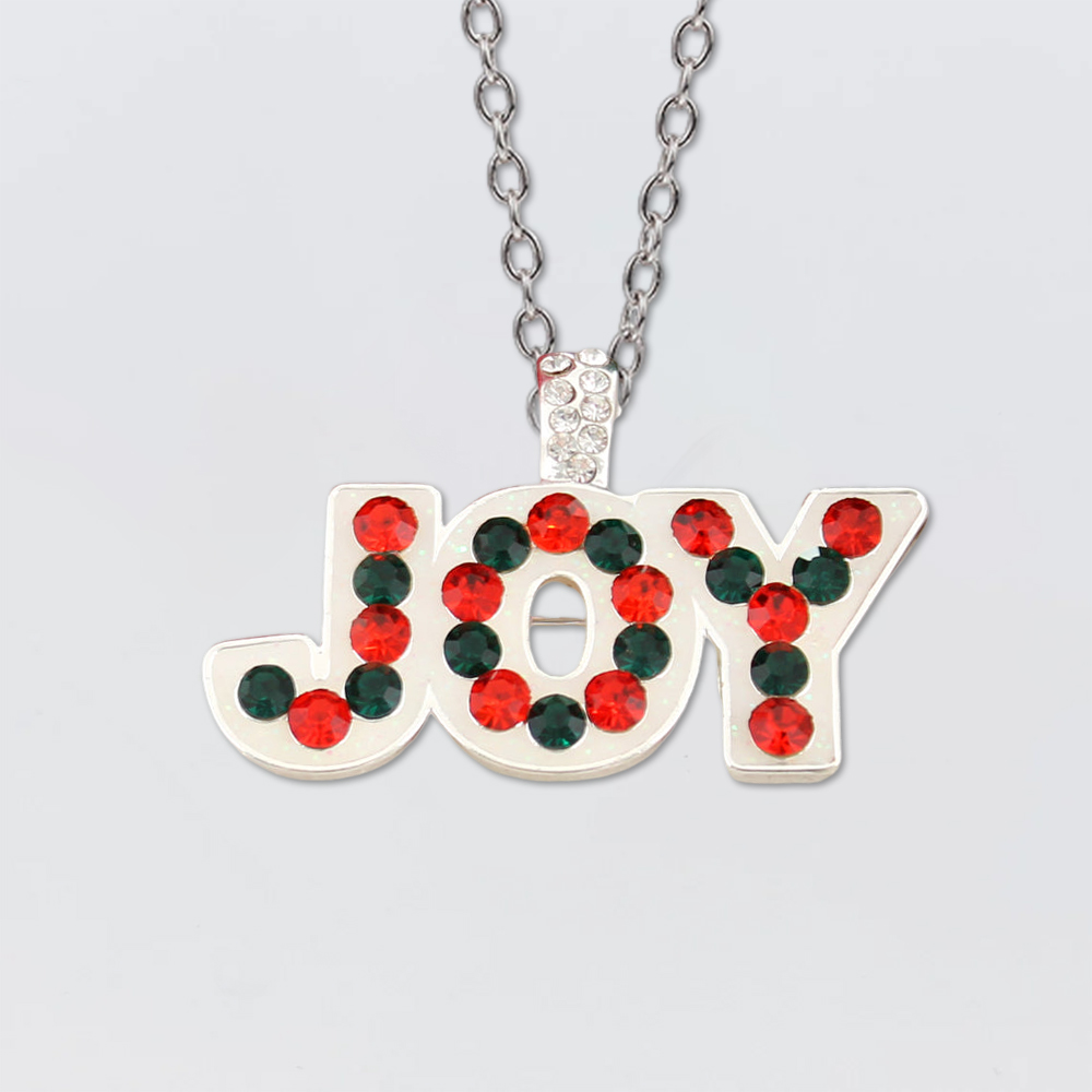 Crystal Name Necklace Christmas Necklace