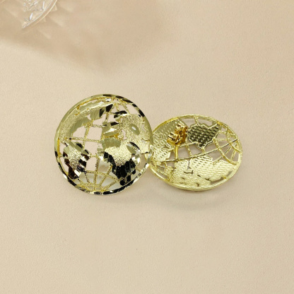 Circle Globe Stud Earrings World Map Earrings