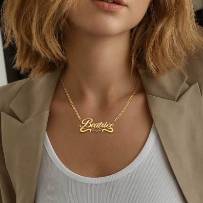 Bats Nameplate Cuban Chain Personalized Name Necklace Halloween GIift