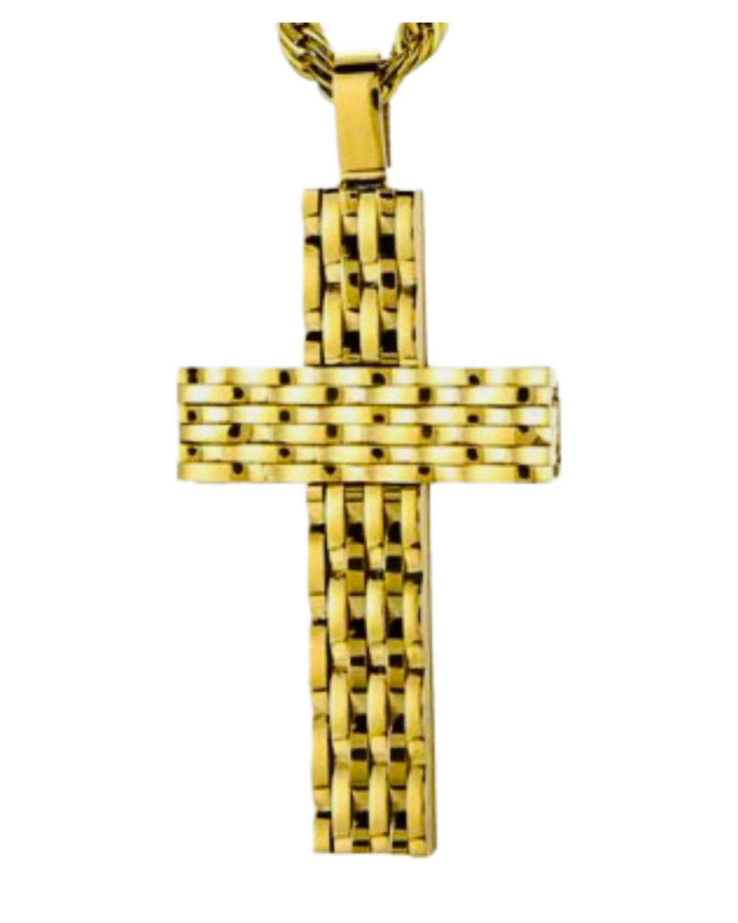 Cross Pendant Presidential Link Necklace Christian Jewelry