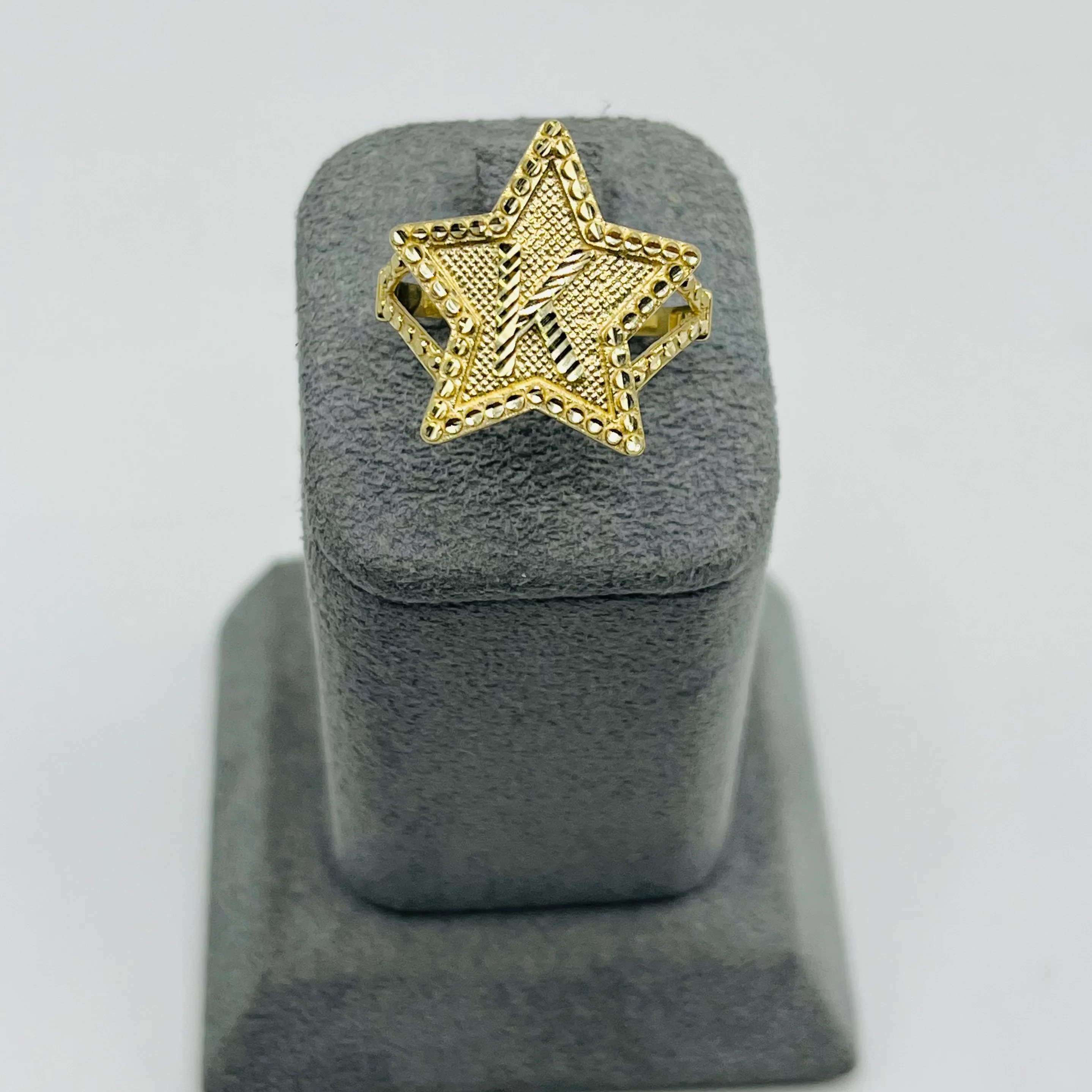 Gold Plated Star Initial Ring