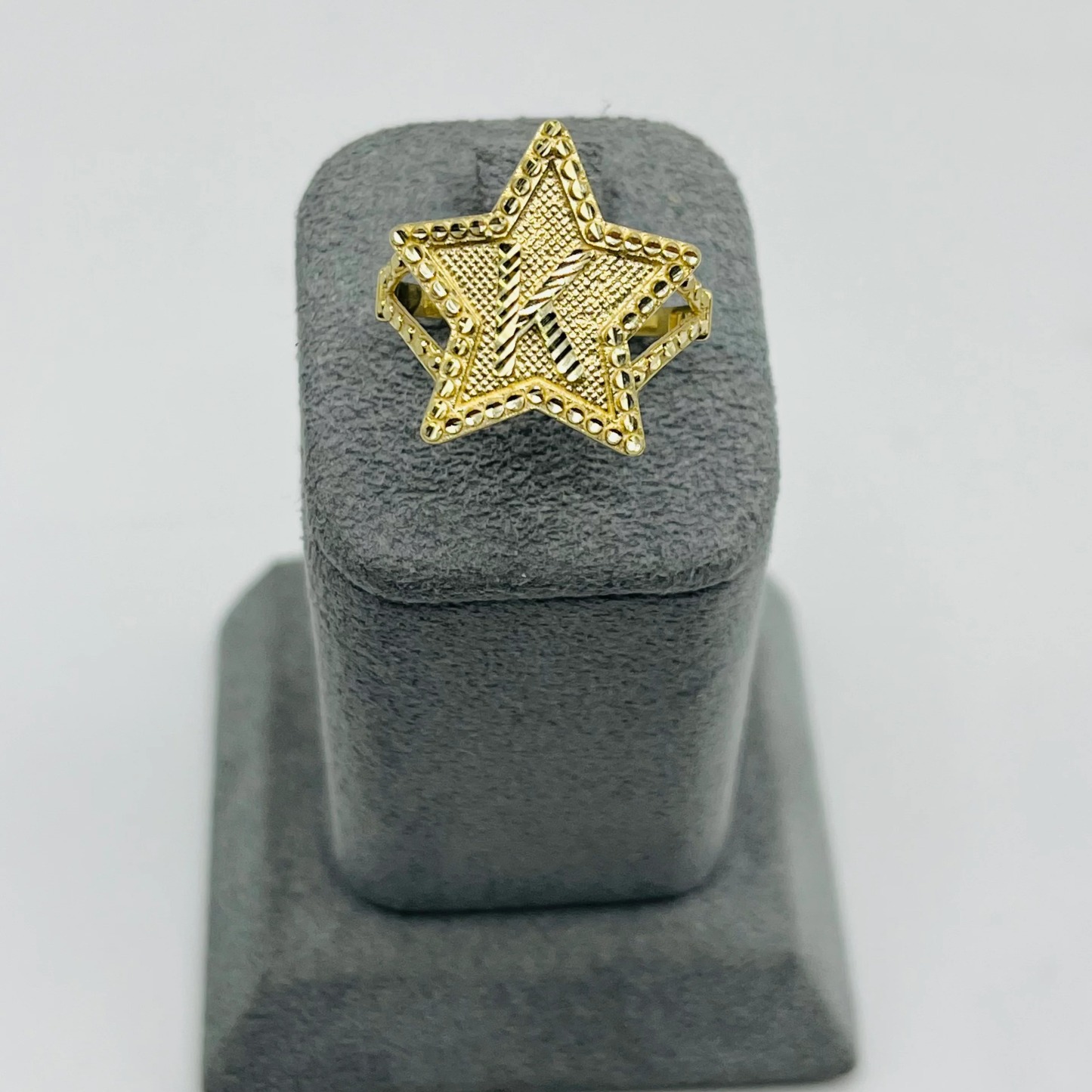 Gold Plated Star Initial Ring