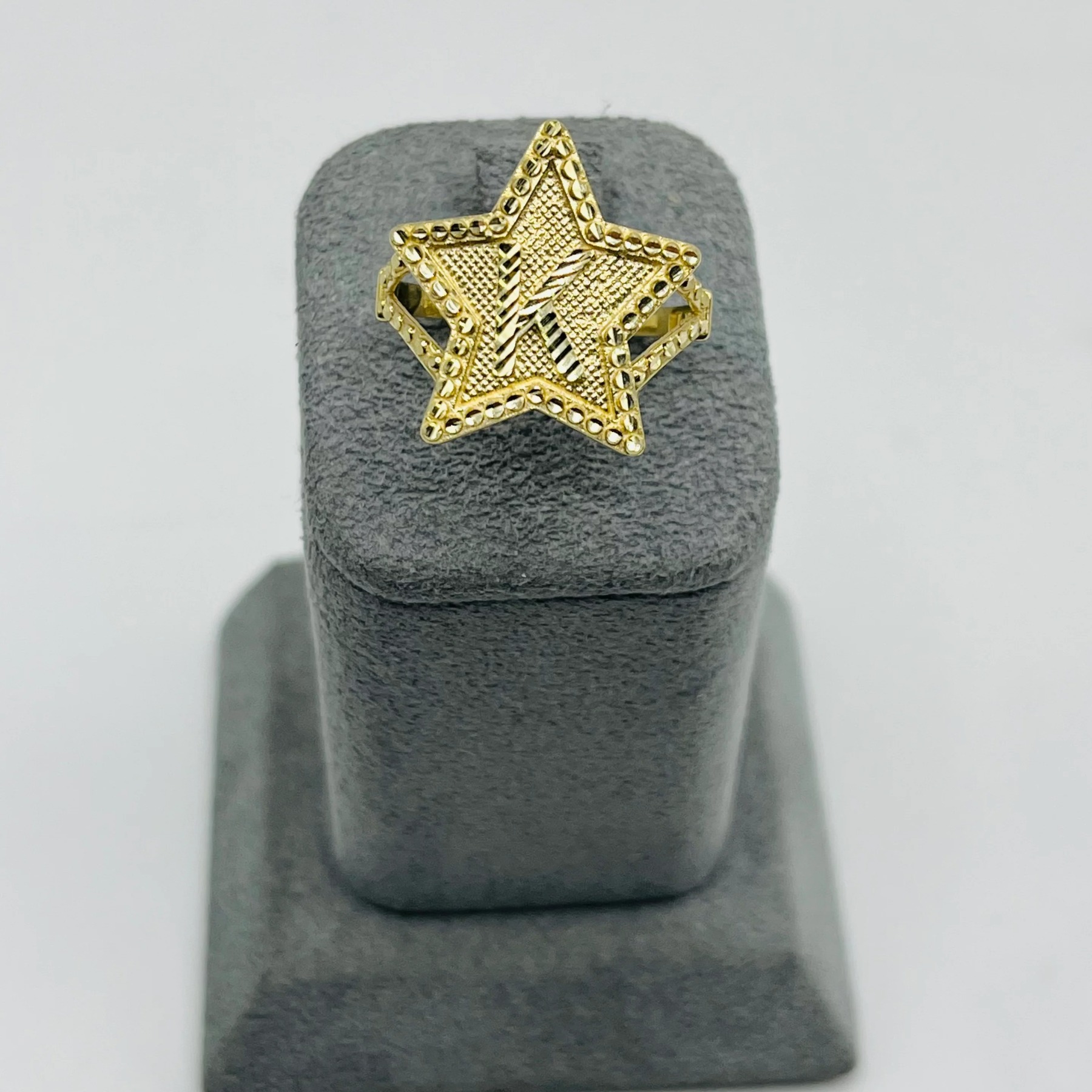 Gold Plated Star Initial Ring