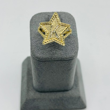 Gold Plated Star Initial Ring
