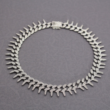 Alloy Punk Style Rivets Cuban Link Chain Necklace