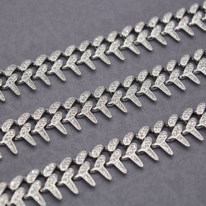 Alloy Punk Style Rivets Cuban Link Chain Necklace