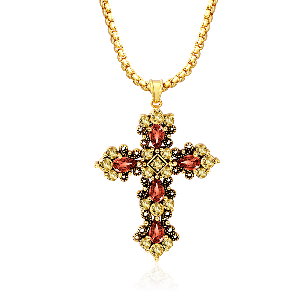 Gold Plated Cross Pendant Necklace
