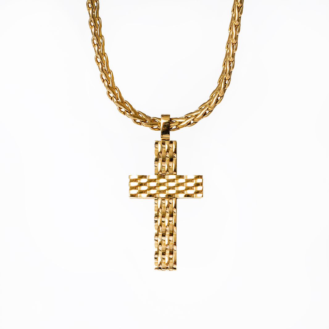 Cross Pendant Presidential Link Necklace Christian Jewelry