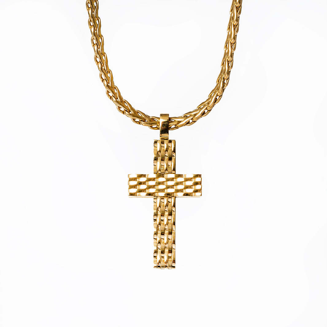 Cross Pendant Presidential Link Necklace Christian Jewelry