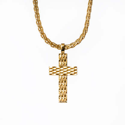 Cross Pendant Presidential Link Necklace Christian Jewelry