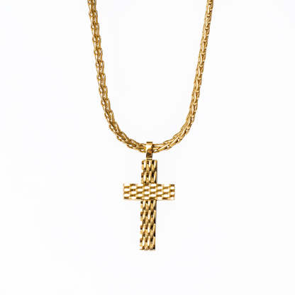 Cross Pendant Presidential Link Necklace Christian Jewelry