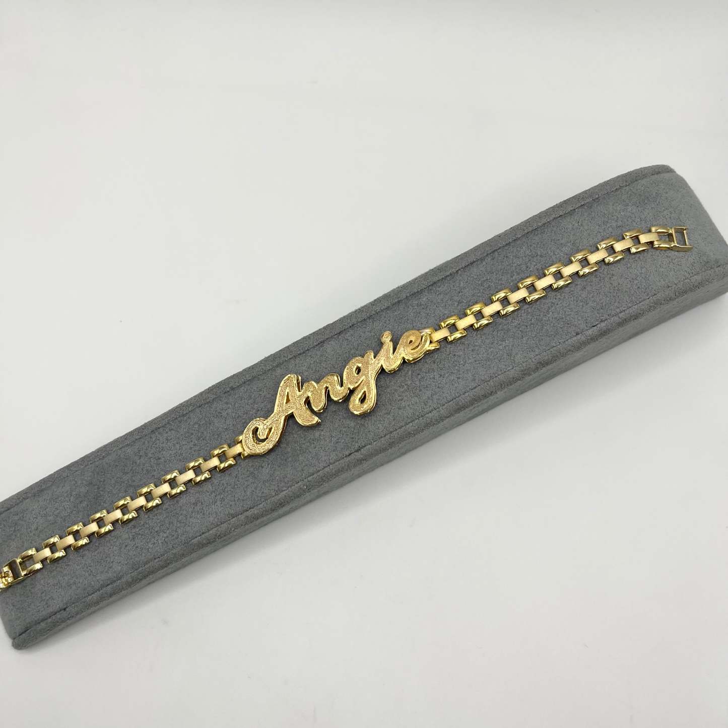 Gold Plated Custom Double Nameplate 6mm RX Style Necklace