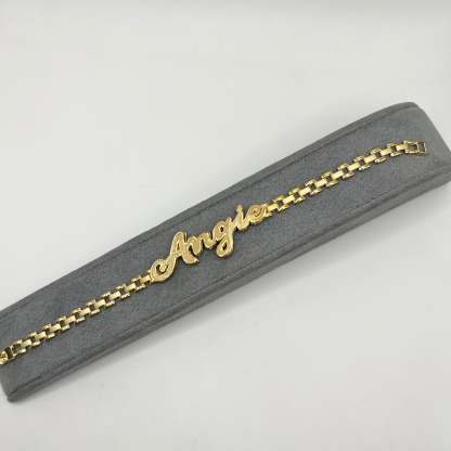 Gold Plated Custom Double Nameplate 6mm RX Style Necklace