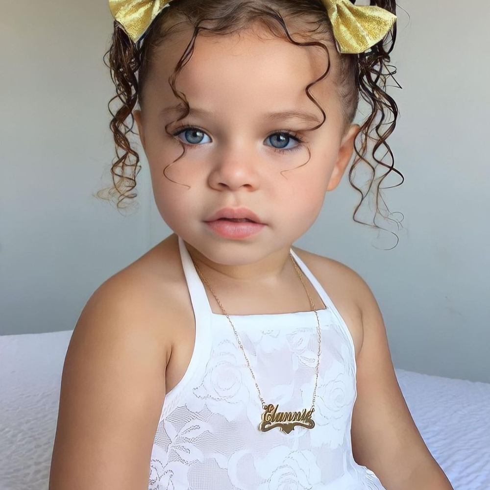 Heart Name Necklace Personalized Custom Gold Plated Mother Gift