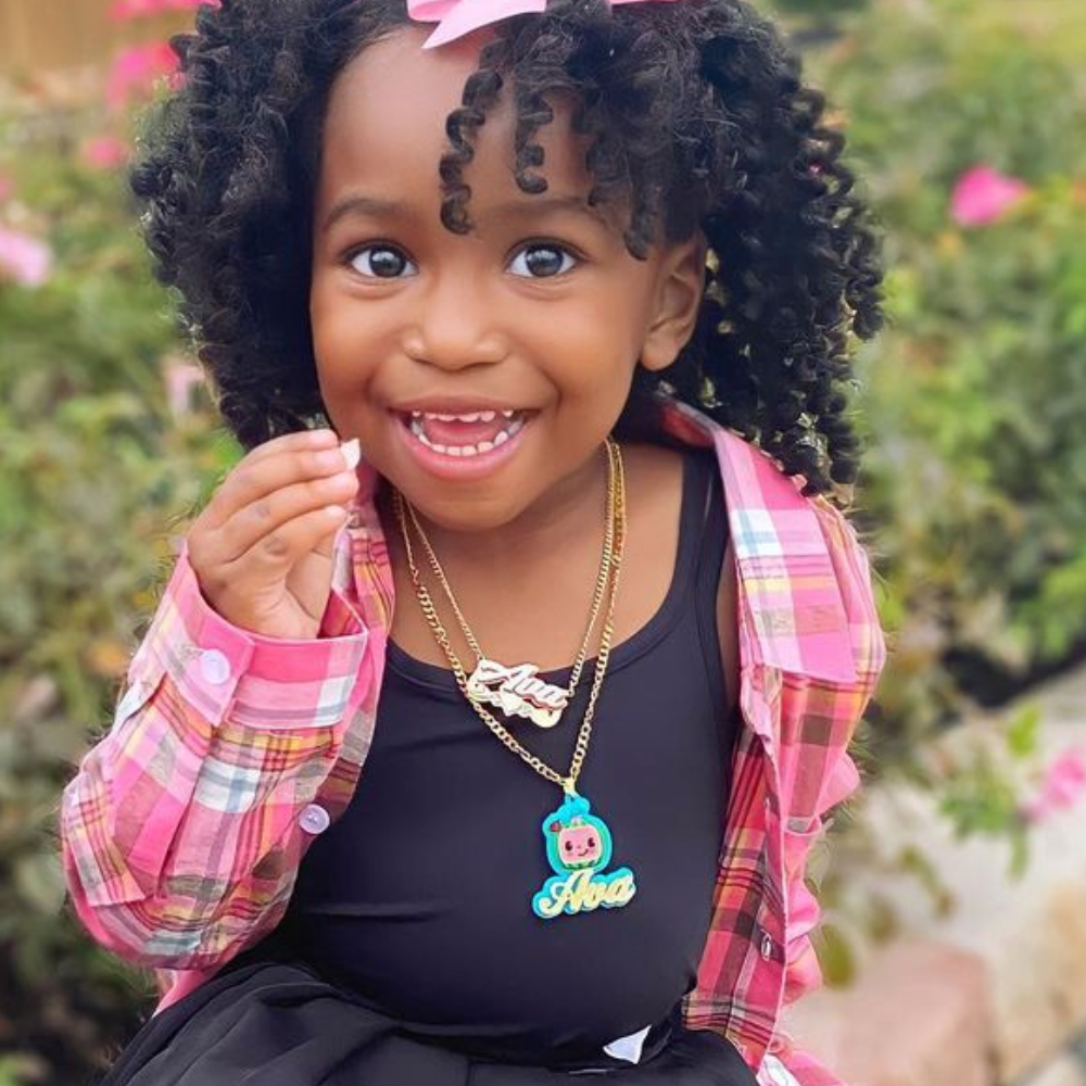 Cute Cartoon Watermelon Necklace Personalized Acrylic Name Necklace for Children