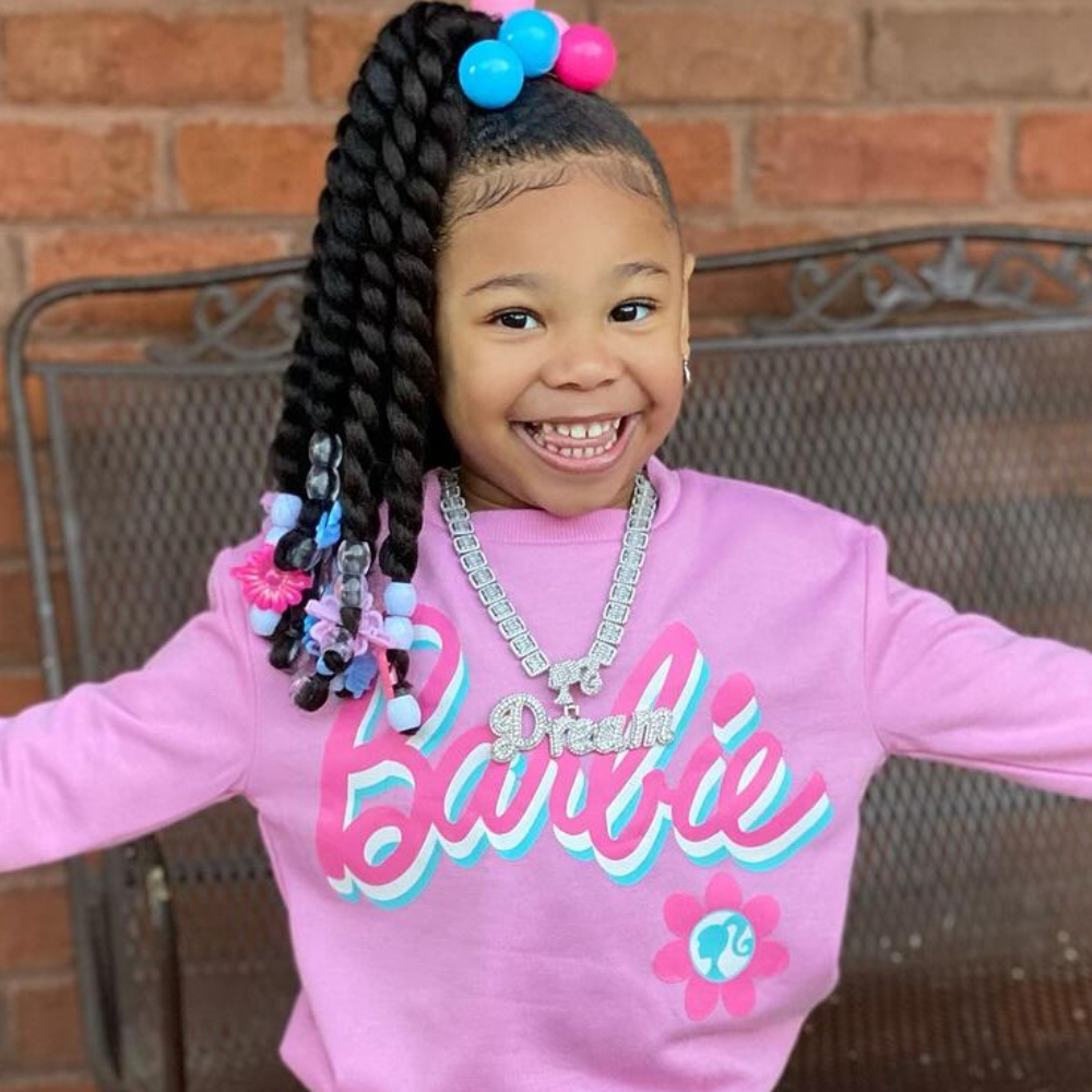 Baguettes Chain 1-6 Letters Iced Out Girl Hook Custom Necklace