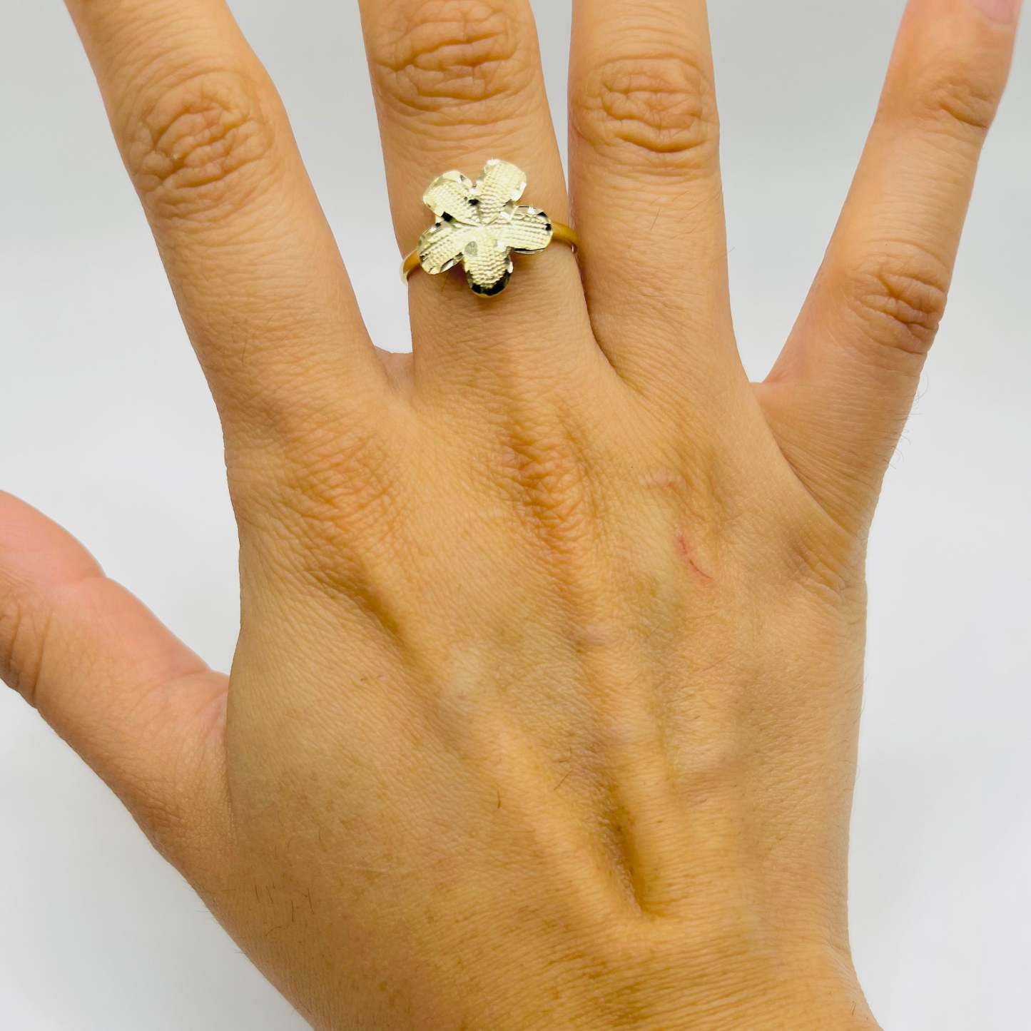 Gold Tropical Flower Ring