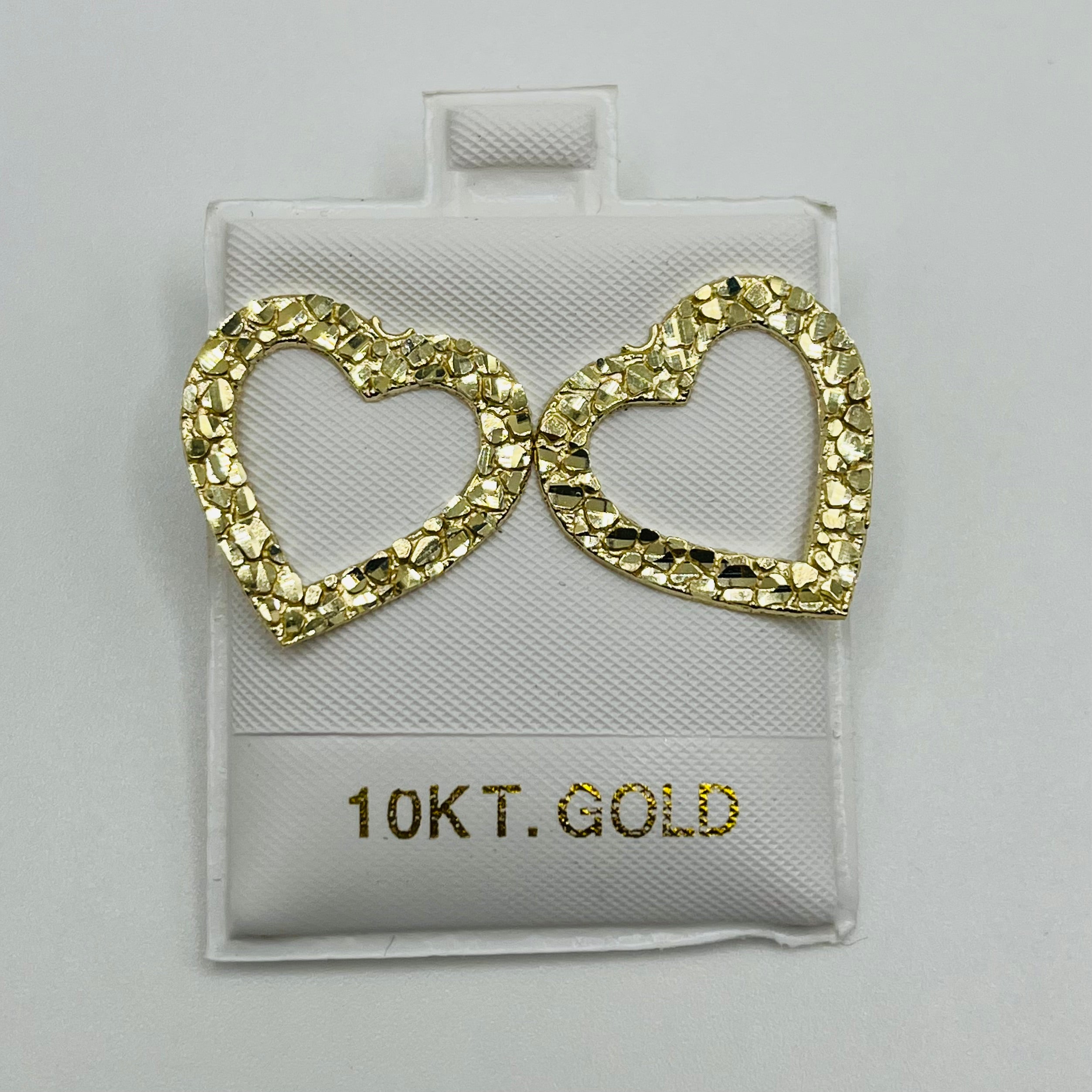 Open Heart Nugget Earrings