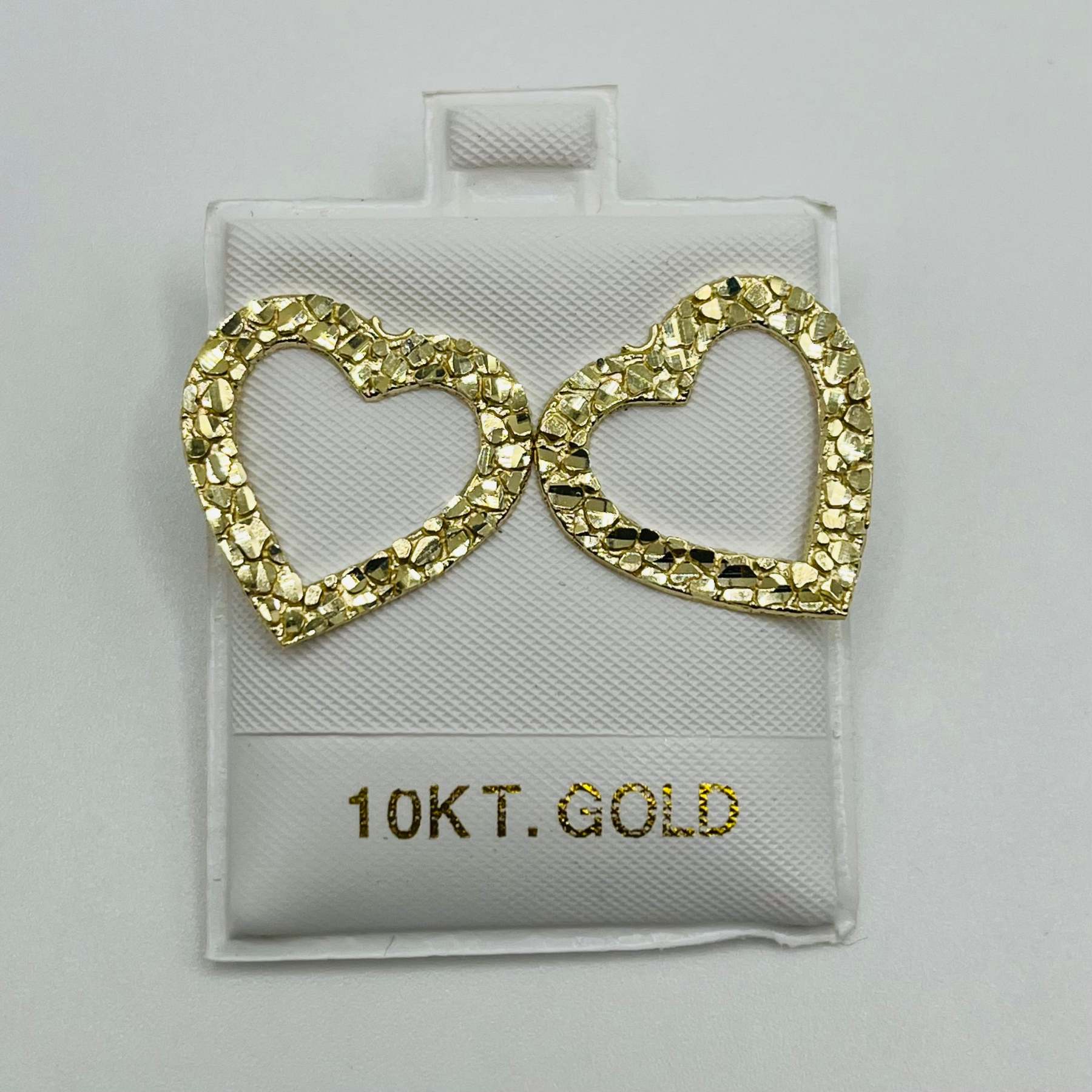 Open Heart Nugget Earrings