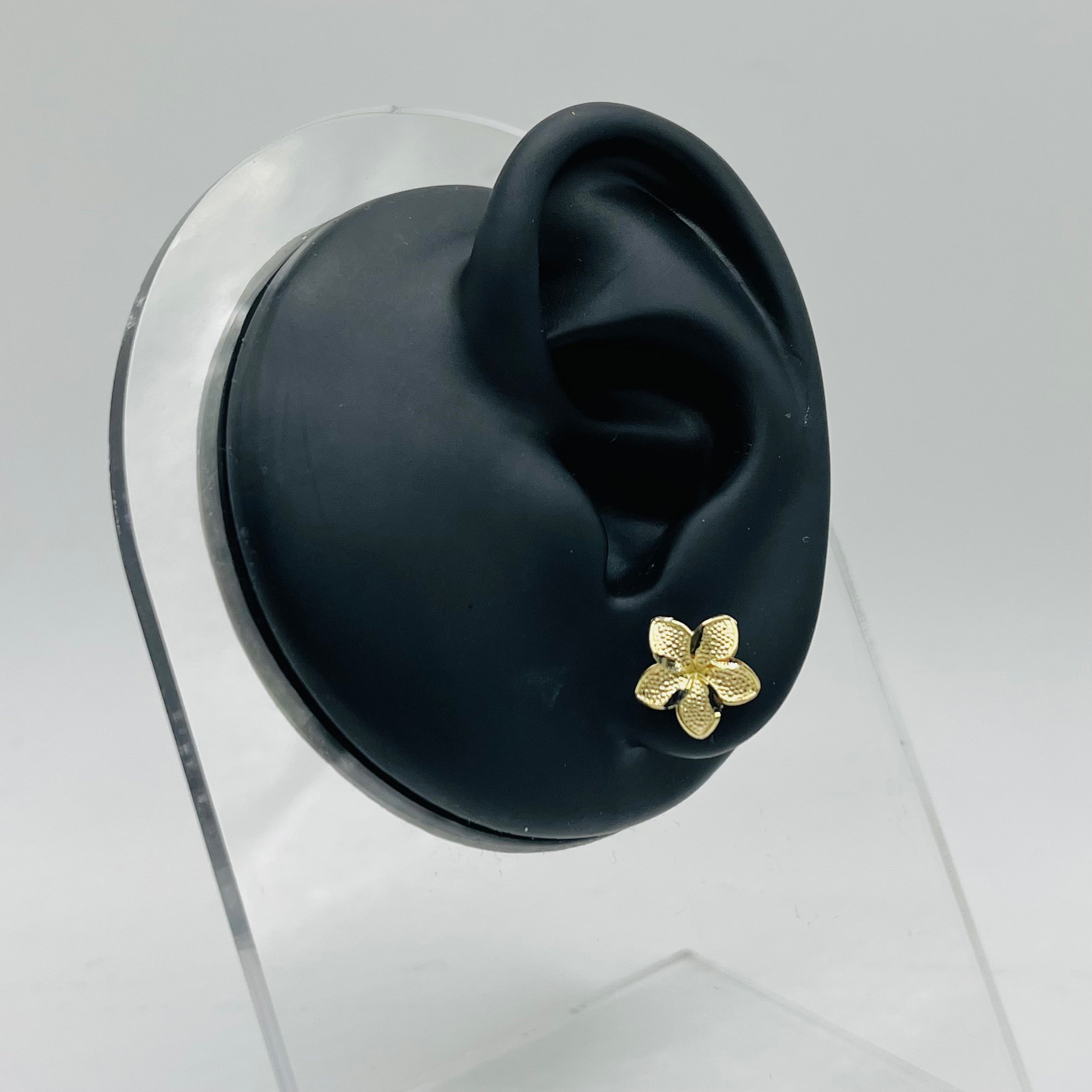 Gold Hibiscus Earrings (Large)