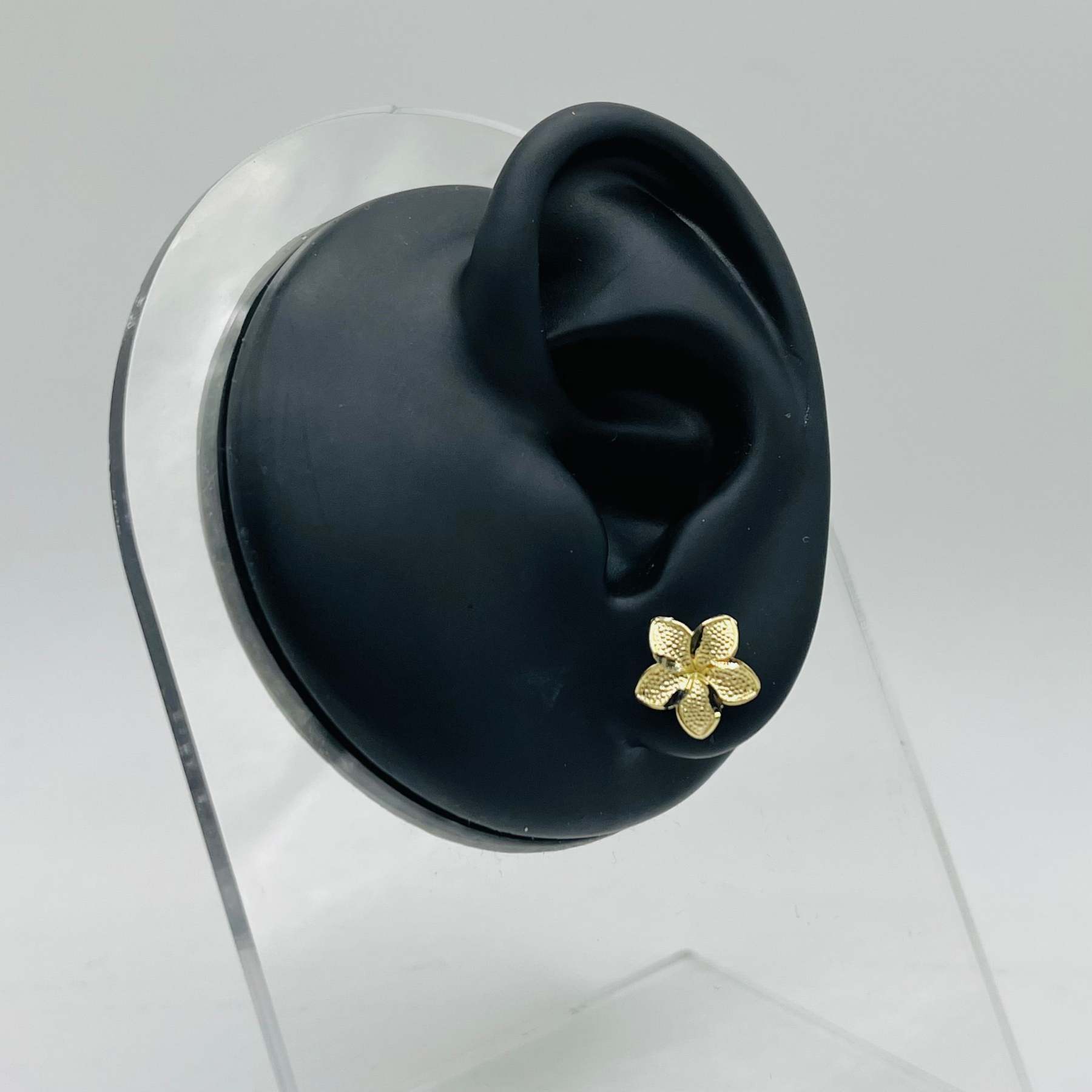 Gold Hibiscus Earrings (Large)