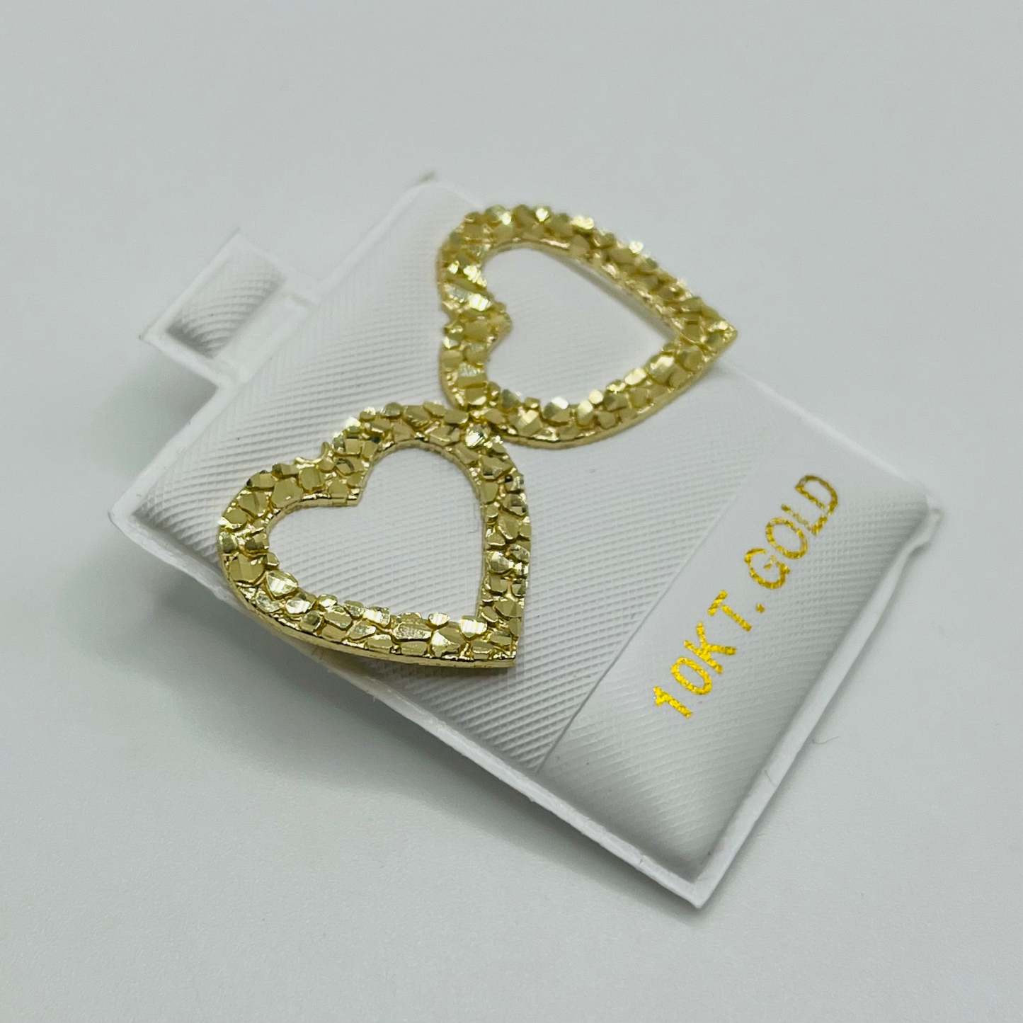 Open Heart Nugget Earrings