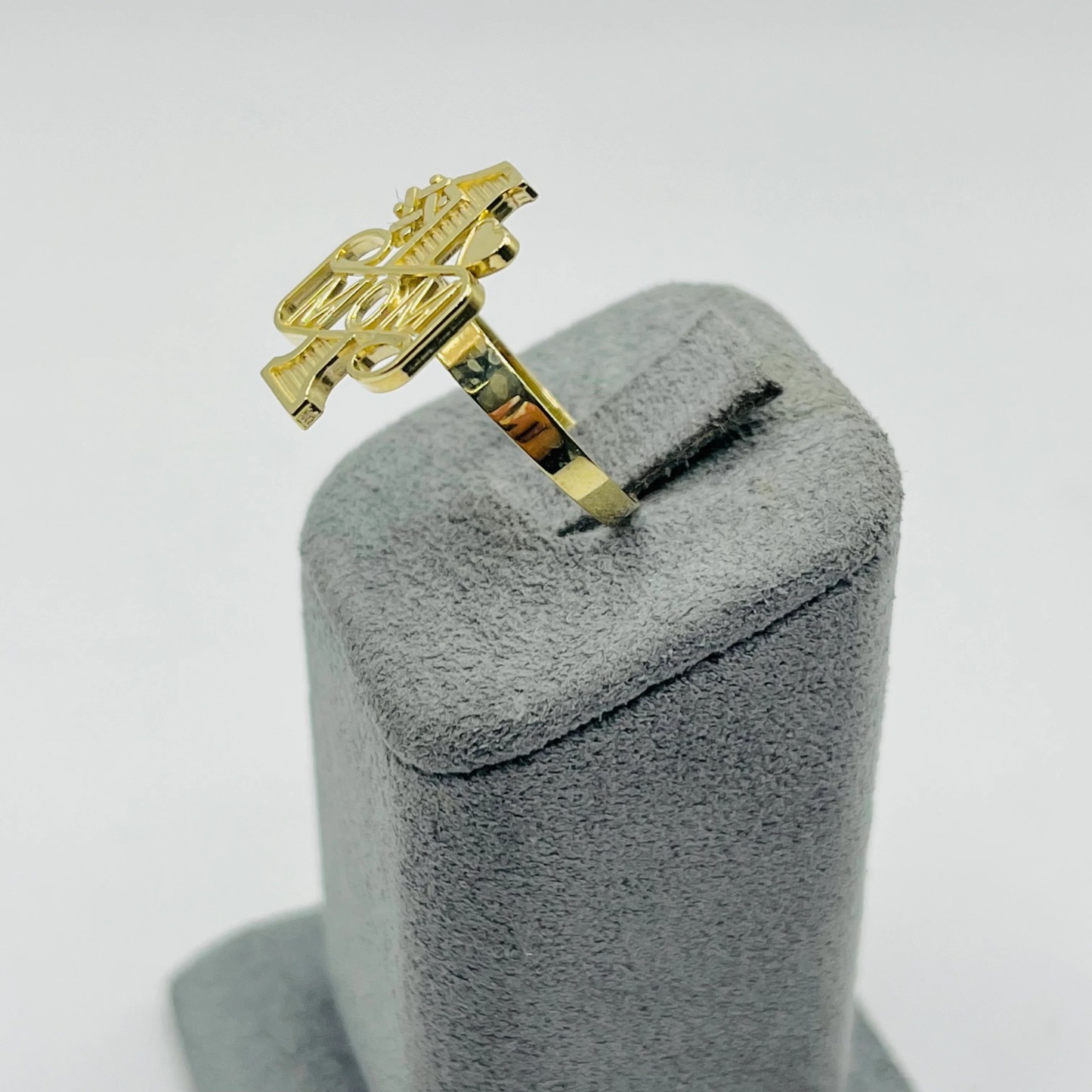 Gold Plated Number One Mom Ring