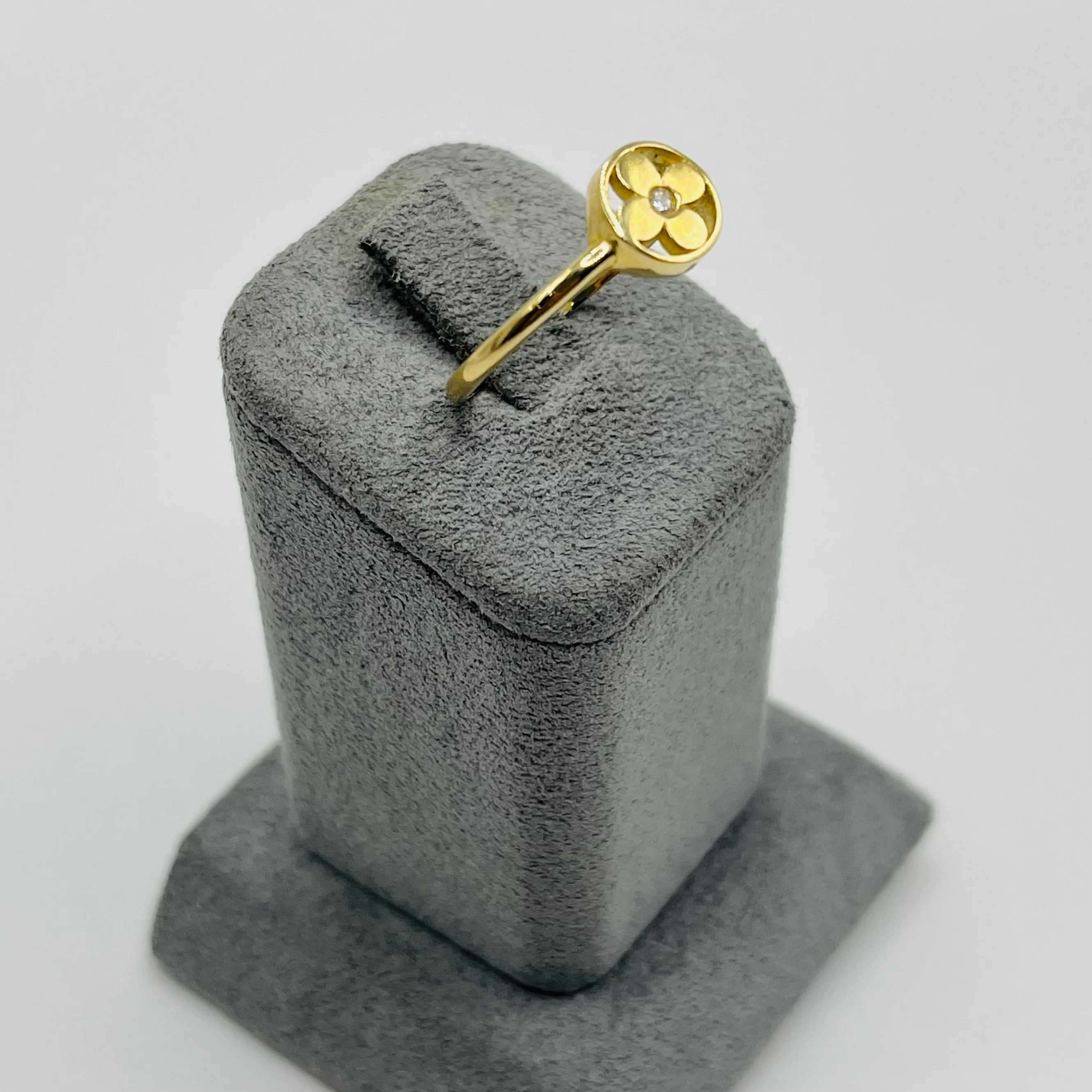 Gold Plated Blossom CZ Accent Ring