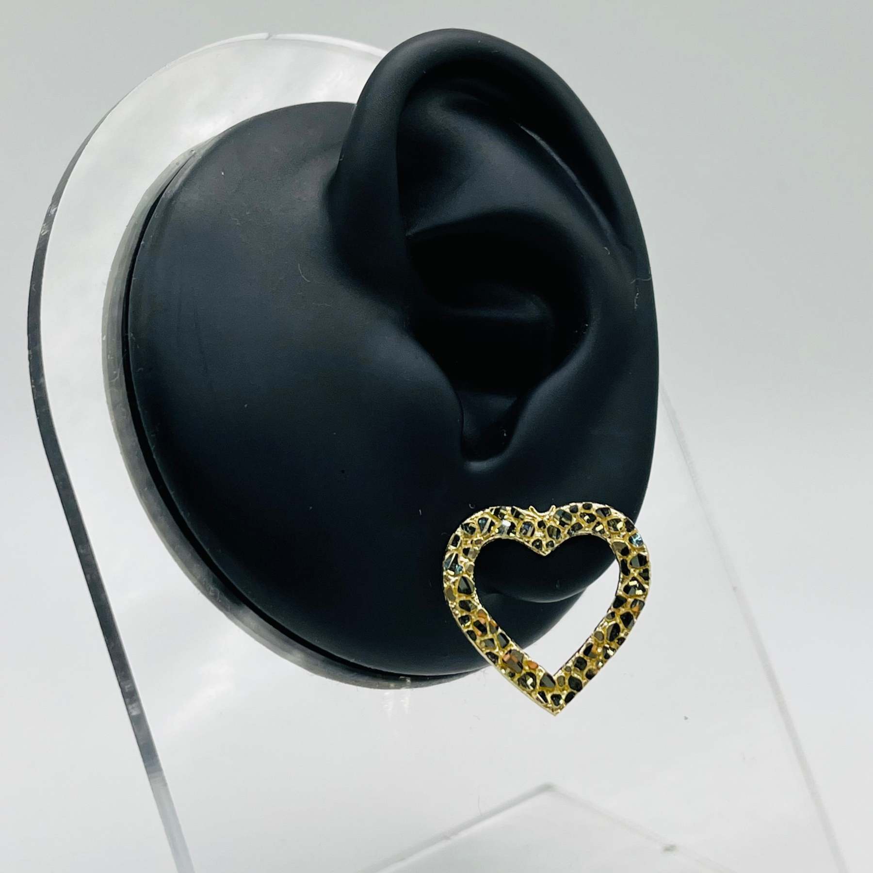 Open Heart Nugget Earrings