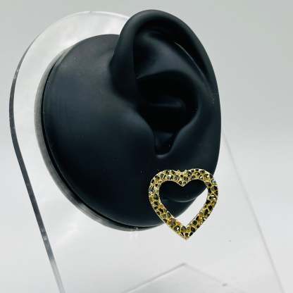 Open Heart Nugget Earrings