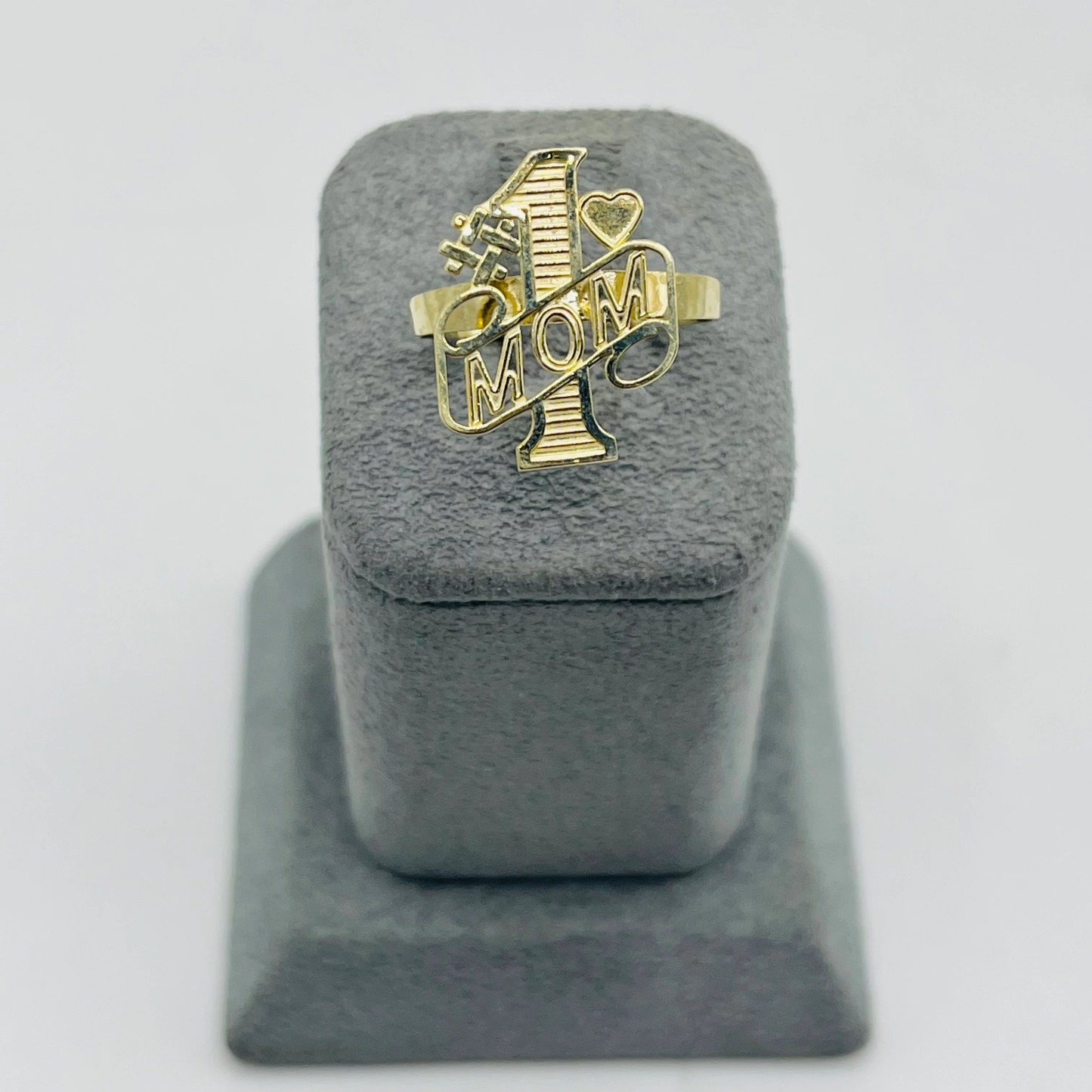 Gold Plated Number One Mom Ring