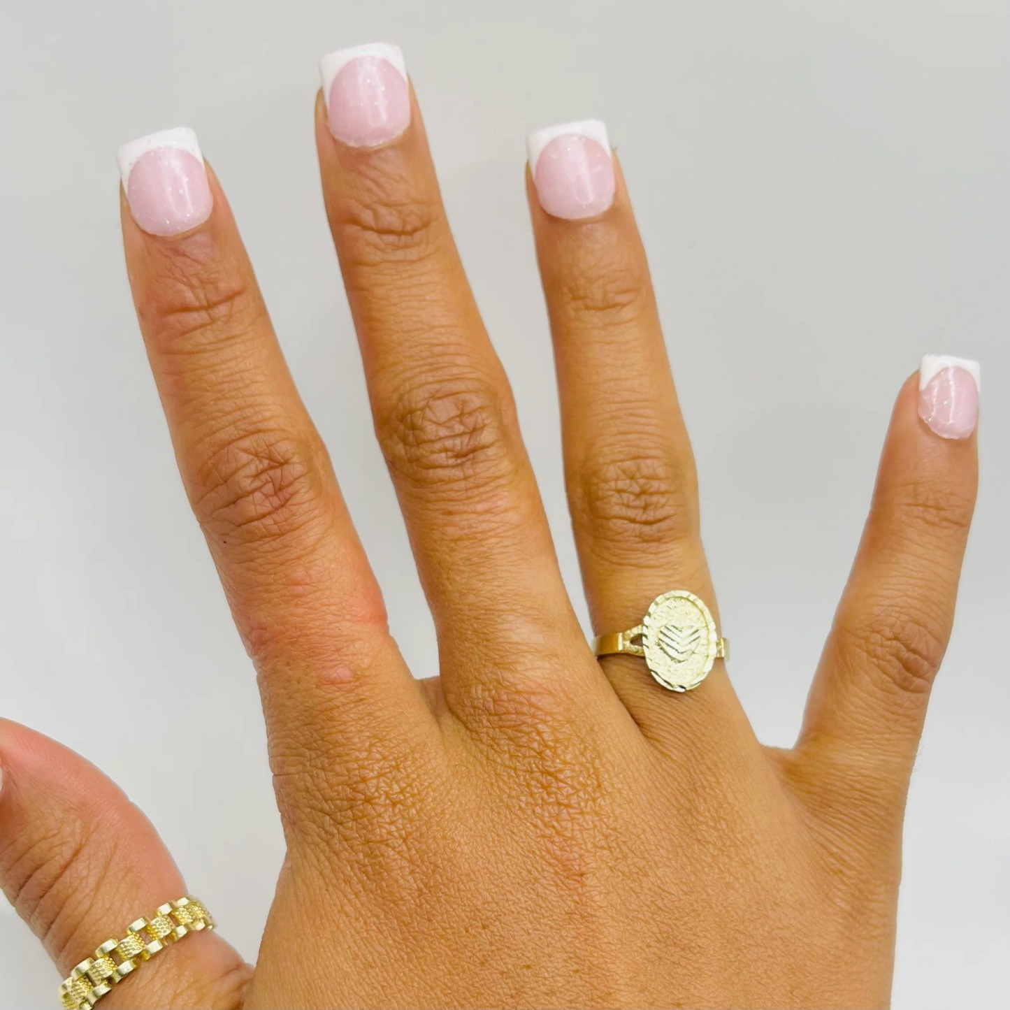 Gold plated Sideways Cz Cross Ring