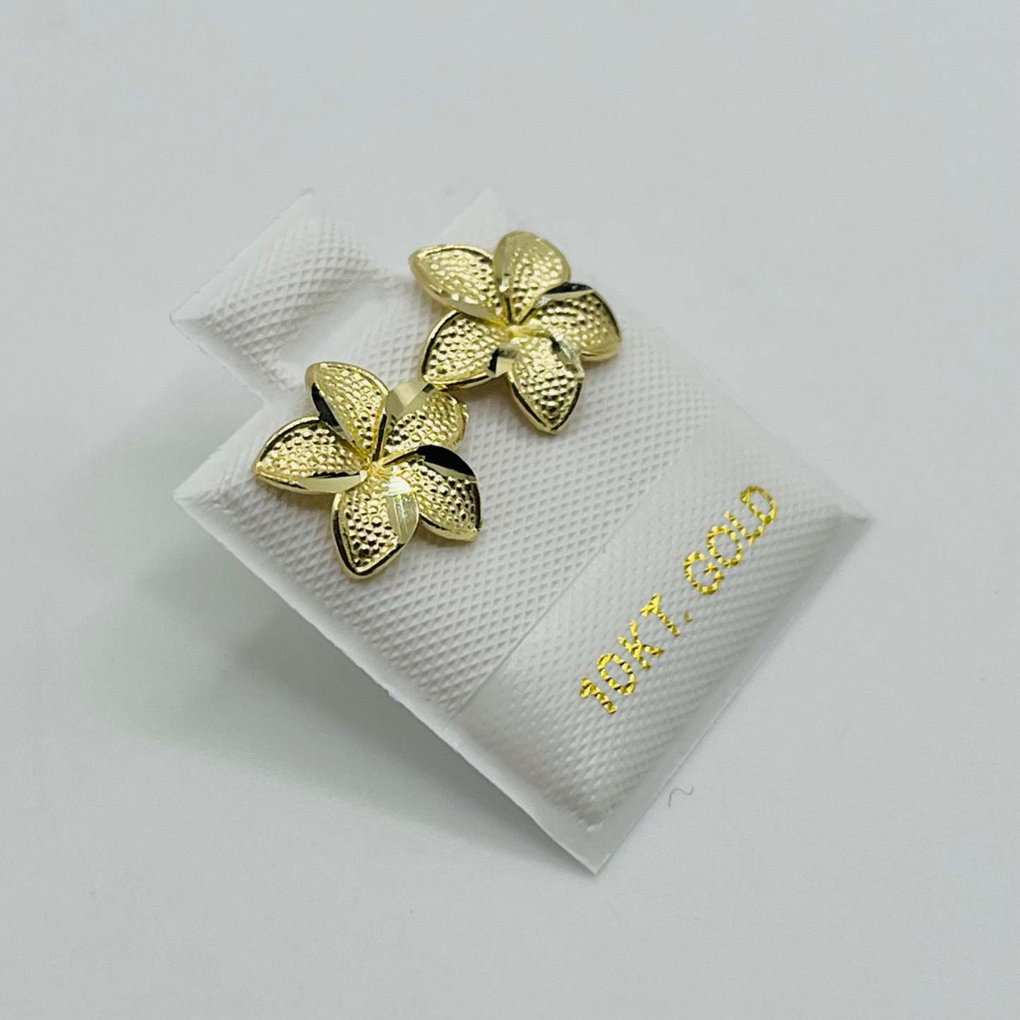 Gold Hibiscus Earrings (Large)