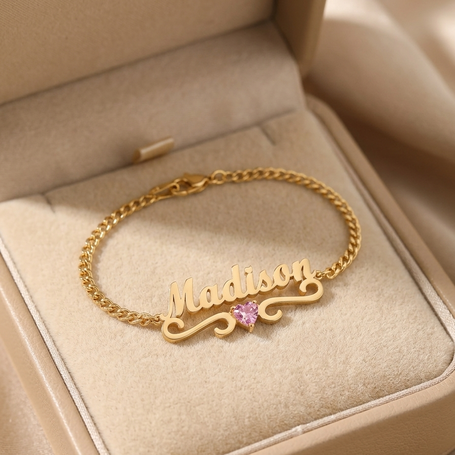 Personalized Clover Projection Photo Bracelet Custom Hidden Picture Bracelet