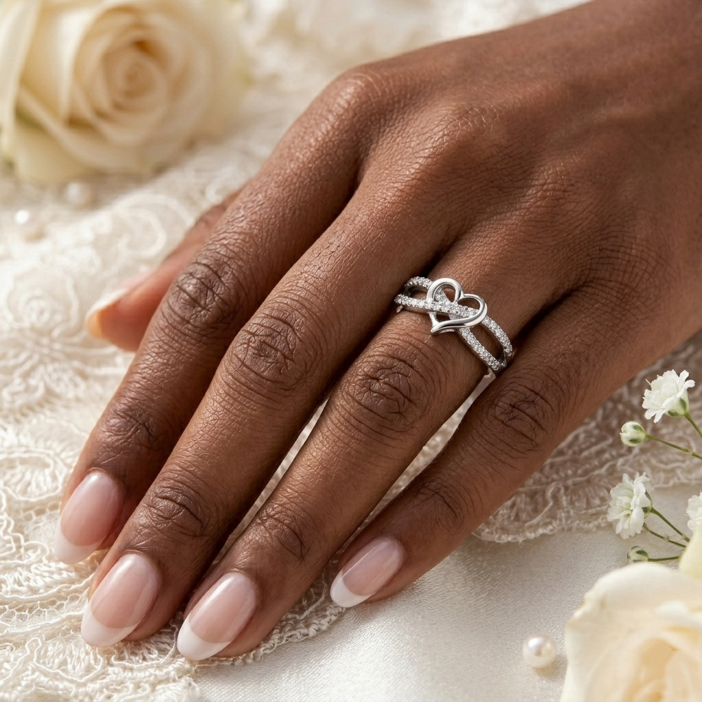 Heart Infinity Promise Ring Personalized Engraved Ring