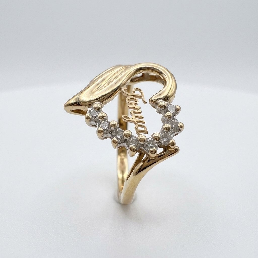 Zirconia Heart Shape Custom Name Gifts For Woman