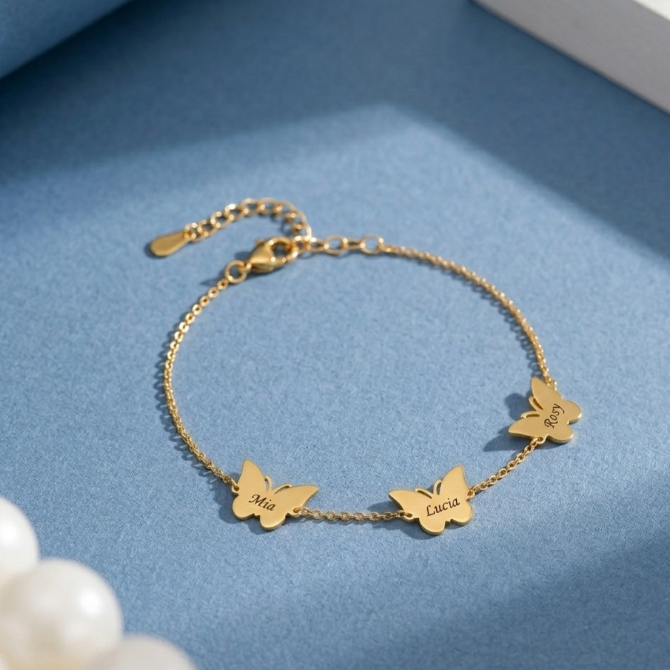 Personalized Clover Projection Photo Bracelet Custom Hidden Picture Bracelet