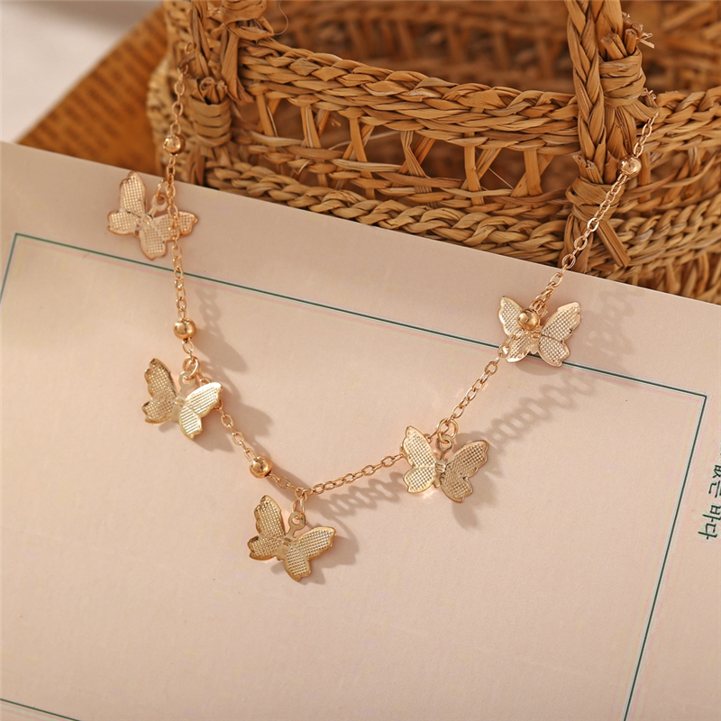 Butterfly Anklets Gold Plated Anklets Summer Beach Women's Gift